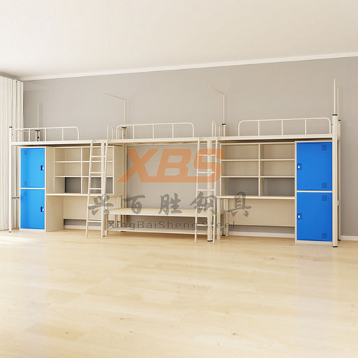 深圳新(xīn)款宿舍公(gōng)寓鐵床廠家,2018新(xīn)款鐵床  三聯四人上住下學(xué)習公(gōng)寓床 支持訂做