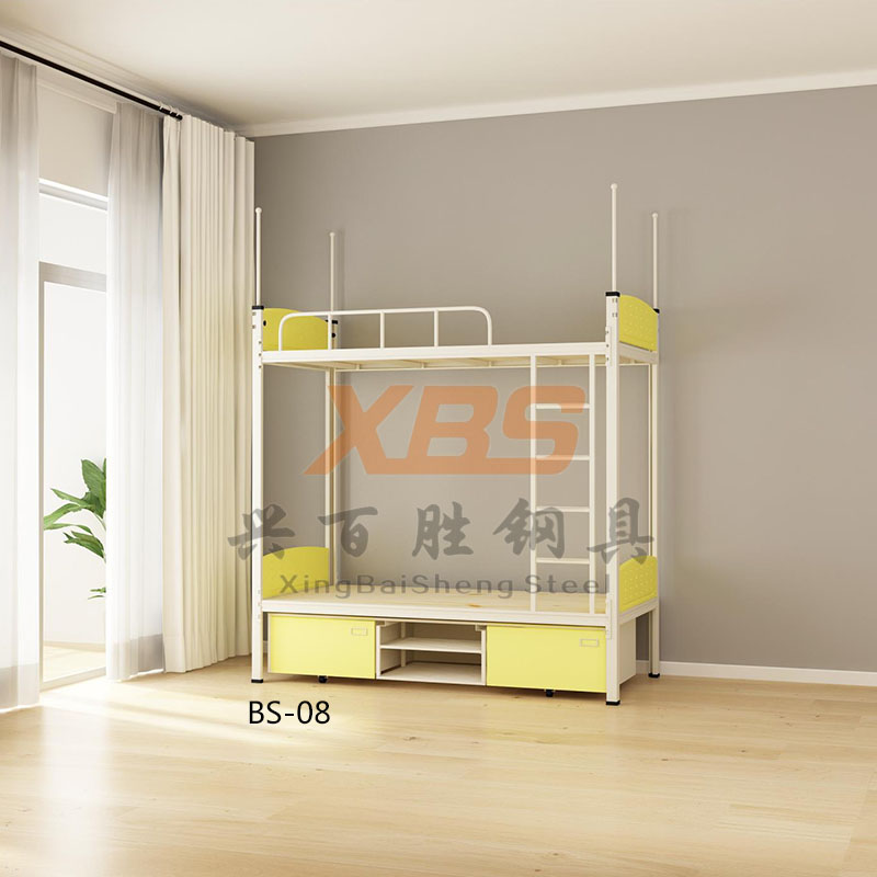 深圳新(xīn)款宿舍公(gōng)寓鐵床廠家,興百勝新(xīn)款 兩人位雙層床